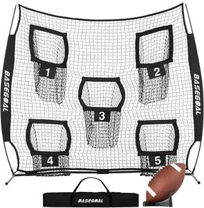 Football Nets for Throwing,Football Target,Quarterback Training Equipment with 5 - Picture 1 of 7