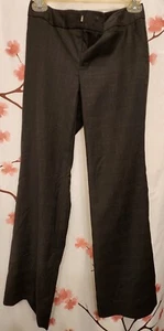 Pantalones de vestir para mujer Petites Banana Republic negros sutiles a cuadros corte bota talla 00P - Imagen 1 de 5
