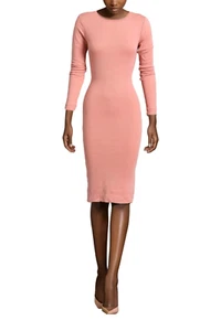 Kookai Wool Midi Dress In Apricot Open Size - Picture 1 of 4