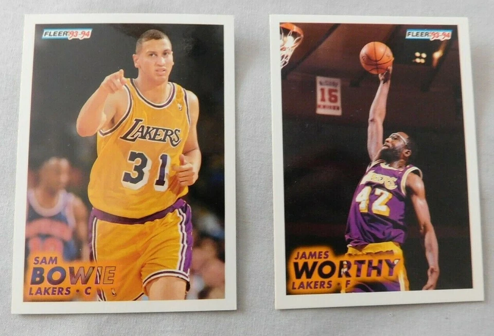1993-94 Fleer Los Angeles Lakers Basketball Card Pick One - Image 1 of 1