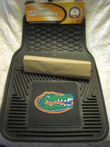 JUEGO DE 2 ALFOMBRILLAS COCHE VINILO DELANTERO RESISTENTE UNIVERSIDAD DE FLORIDA GATORS 17"x27" - Imagen 1 de 2