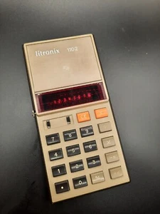 Vintage Red LED Calculator Litronix 1101P  Rare Calculatrice  - Afbeelding 1 van 10