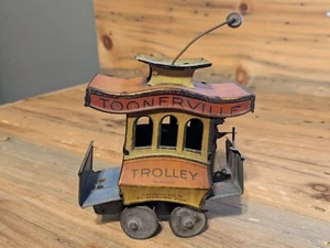 Vintage Toonerville Trolley Tin Wind-Up Toy 1922 Fontaine Fox As-is For Parts  - Picture 1 of 7