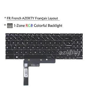 Clavier Françai per MSI MS-1581 MS-1582 MS-1583 MS-1584 MS-158L Zona RGB Retroilluminato - Foto 1 di 8