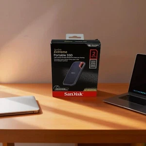 Sandisk Extreme Portable SSD 2TB Black External Solid State Drive up to 1050MB/s - Picture 1 of 7