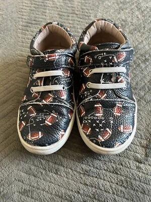 Boys Little Penguin Football Print Leather Shoes 3-4Year Little Kid Dark Blue - Image 1 of 4