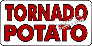 Adesivo Insegna Vinile Tornado Patata DECAL (SCEGLI MISURA) Concessione Food Truck  - Foto 1 di 3