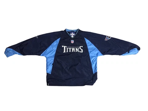 NFL Tennessee Titans Windbreaker Reebok On Field Pullover - Adult Size Large Cover