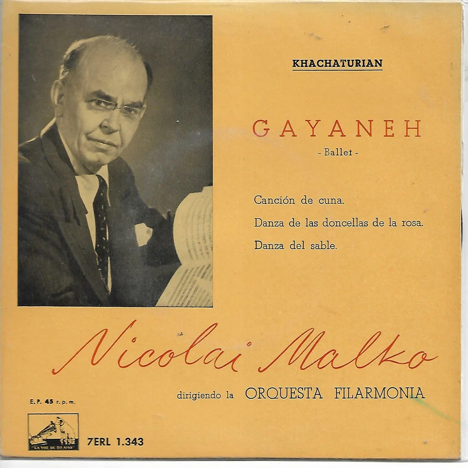 NICOLAI MALKO EP Spain 1959 KHACHATURIAN Gayaneh - Image 1 of 1