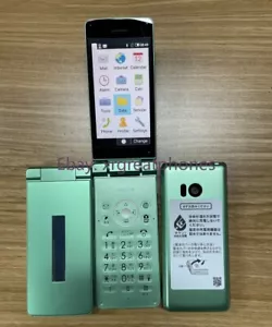 SHARP AQUOS Keitai 3 805SH Softbank Unlocked Single SIM Green Flip phone JAPAN - Picture 1 of 17