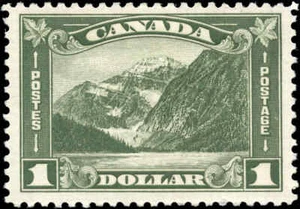 Canada $1.00 Scott #177 Mint Hinged F-VF 1930 King George V Arch/Leaf Stamp - Imagen 1 de 2