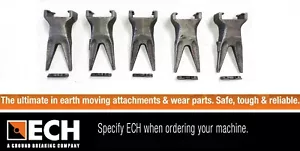 V17TVY ESCO Twin Tiger Teeth Pack of 5 with Pins to suit ESCO V17 Adapters - Picture 1 of 4