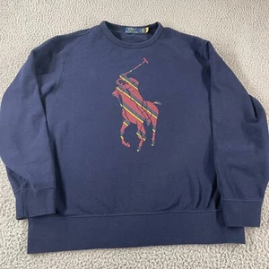 Polo Ralph Lauren Herren Sweatshirt Blend Big Pony Logo Gr. Large Navy Blau - Bild 1 von 10