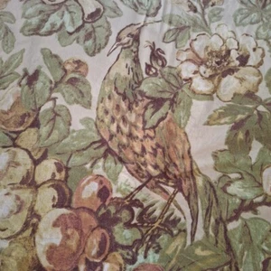 Pottery Barn Linen Giorgetta Floral Bird Full/Queen Duvet Cover 4 Shams READ - Picture 1 of 14