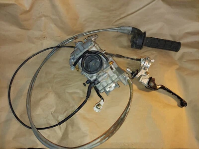 Kawasaki KX450F 2006 carburador Keihin FCR cables de acelerador planos arranque en caliente Foto 1 de 4