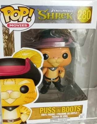 Funko Vinyl Pop Movies.. Puss In Boots # 280 Shrek. Dreamworks - image 1 of 4