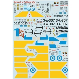 Print Scale 72-440 Decal airplane 1:72 Skyhawk Falkland War Part 2 Set 1,5 leaf - Picture 1 of 24