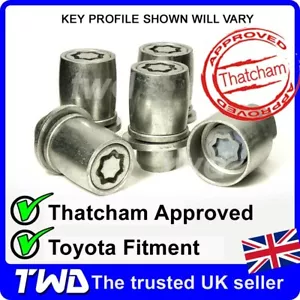 4x ALLOY WHEEL LOCKING NUTS FOR TOYOTA PRIUS (M12X1.5) SECURITY STUD LUB BOLTS - Picture 1 of 8