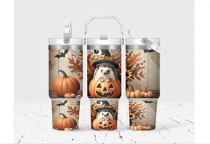Autumn Porcupine 30 Oz Flip Straw Tumbler With Handle - Picture 1 of 1