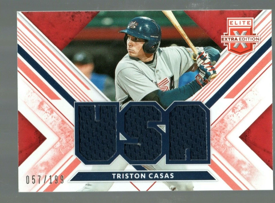 2019 Elite Extra Edition USA Materials Orange #USA-TR Triston Casas 57/199  - Image 1 of 1