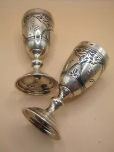 Vintage russische Niello Silber Kelchform Becher mit Moskau 875 Punzen - Bild 1 von 7