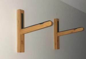 Surfboard Wall Display Bamboo Hook Rack - Picture 1 of 3