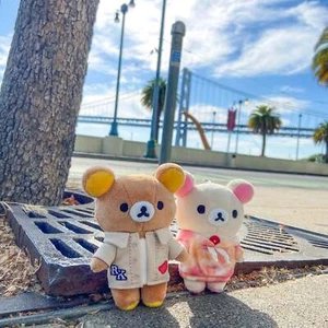 San-X Original Rilakkuma&Friend Streetwear Series Keychain Plush - Imagen 1 de 7