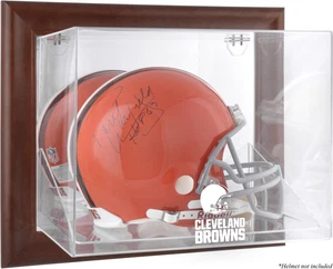 Cleveland Browns Brown Framed Wall-Mountable Logo Helmet Case - Picture 1 of 1