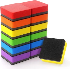 Tamaki 12 Pack Magnetic Whiteboard Eraser, Dry Eraser Board Erasers, Dry Erasers - Picture 1 of 12