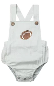 Boy 1st 2nd Birthday Football Sport Outfit Bodysuit Romper Clothes Dress - Picture 1 of 6