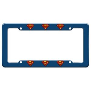 Superman Classic S Shield Logo License Plate Tag Frame