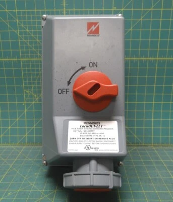 Mennekes ME 460M17 LockOUT-LET AIO 60A 4W 480V Mechanical Interlock Receptacle - Image 1 of 4