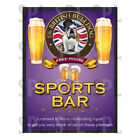 British Bulldog Sports Bar Retro Metal Aluminium Sign, Novelty Gift Dcor Pub