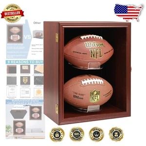UV-Resistant Full-Size Football Display Case - Wall Mount, No Assembly - Picture 1 of 9