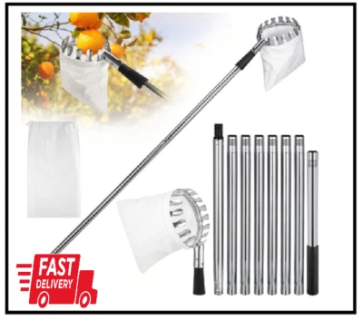 Poste recolector de frutas con cesta telescópica, herramienta recolector de frutas ajustable de 11,5 pies  Foto 1 de 2