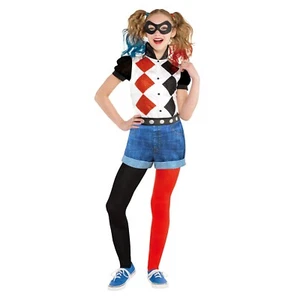 Amscan Harley Quinn Classic Superhero DC Halloween Girls Costume Age 8-10 - Picture 1 of 2