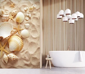 3D Sand Starfish S094 Wallpaper Mural Self-adhesive Removable Sticker Kids Panda - Picture 1 of 11