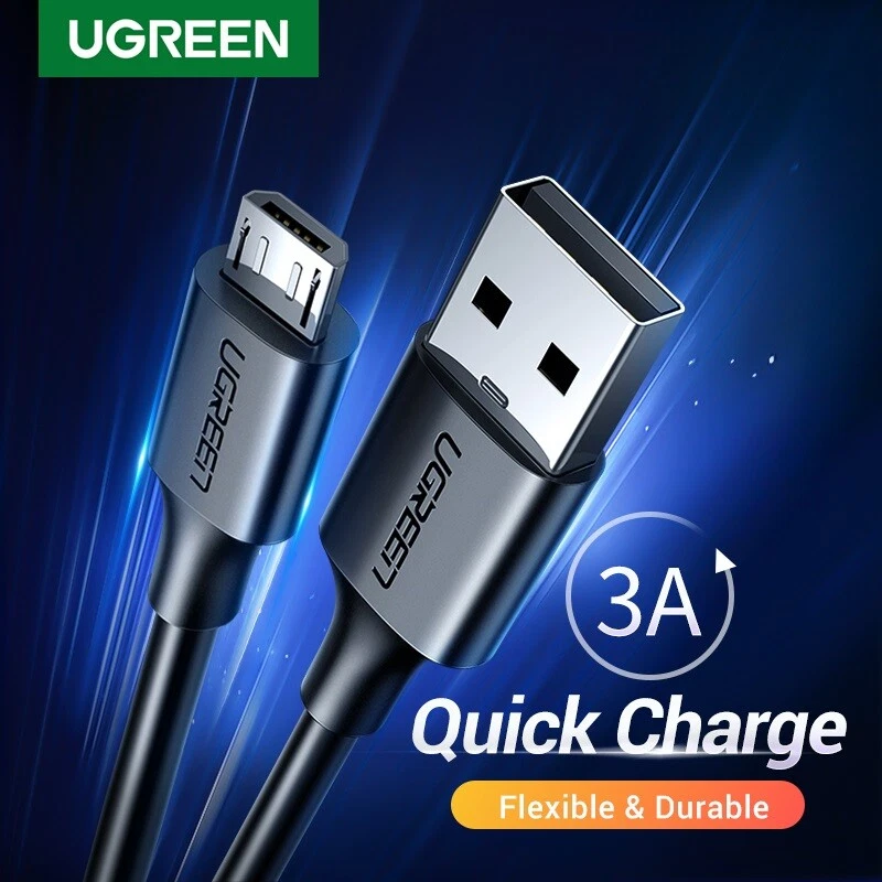 UGREEN Micro USB Cable 3A Fast Charging USB Data Cable For Samsung HTC LG Tablet - Image 1 of 4