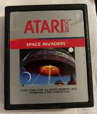 SPACE INVADERS (Atari 2600, 1980) Cart Only Red Label - Image 1 of 4