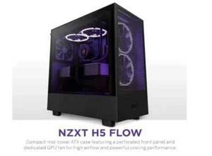 NZXT H5 Flow 2024 - Compact ATX Mid-Tower PC Gaming Case - High Airflow - 2 x 12 - Picture 1 of 8