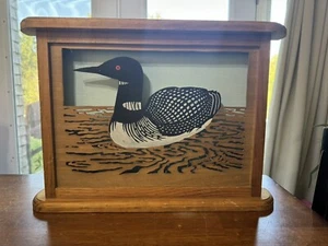 Placa de madera tallada/hecha a mano Loon Wildlife - Imagen 1 de 9