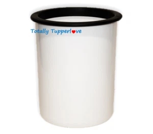 1 bote de utensilios Tupperware soporte de un solo toque carrito blanco y negro vintage usado en excelente estado - Imagen 1 de 2