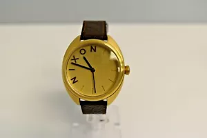 Nixon Wit Brown Leather Matte Gold A318 1112-00 $170 Watch - Picture 1 of 6