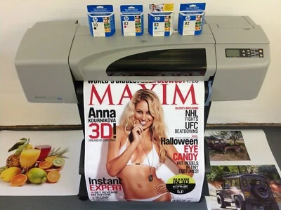 MINT HP DesignJet 510 A1 Wide Format FULL COLOUR CAD PRINTER CANVAS POSTER  - Image 1 of 4