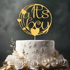 Acrylic Baby Shower Its a Boy Cake Topper Gold Party Cake Decoration Idea