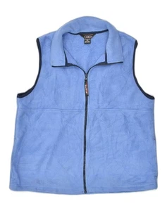 L.L.BEAN Womens Fleece Gilet UK 16 Large Blue Polyester YJ10 - Picture 1 of 4