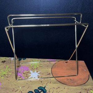 "Toallero de metal tono dorado MCM de colección soporte para toallas Art Deco de 12""" - Imagen 1 de 5