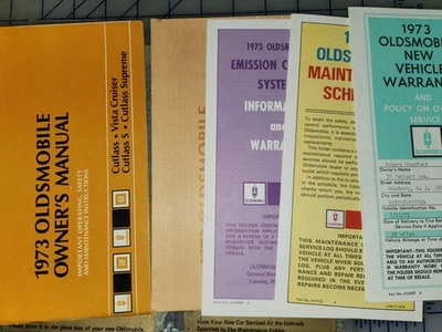 1973 Oldsmobile Cutlass F85 Cutlass Supreme Vagão Manual do Proprietário Original - Imagem 1 de 3