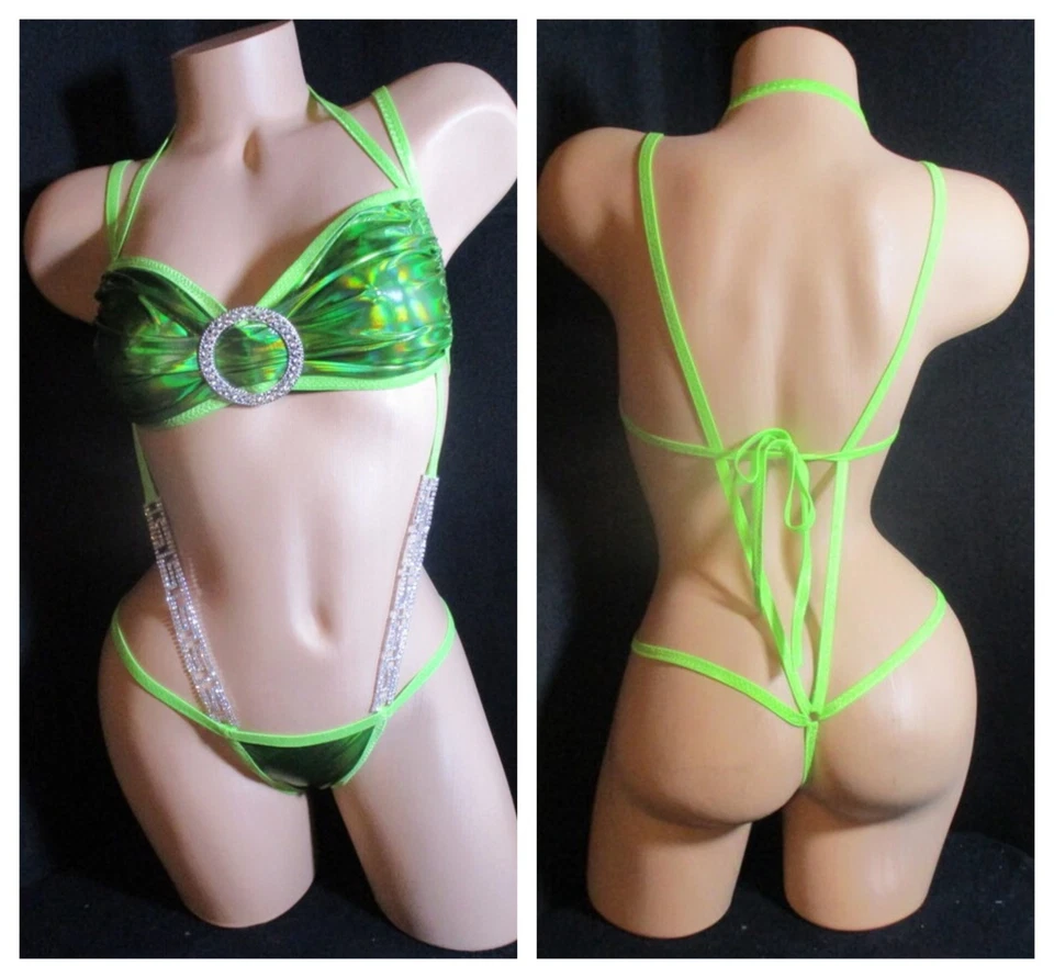 Sexy Bikini Ropa de Baile Bailarina Exótica Stripper Estrás (G1706) Foto 1 de 1