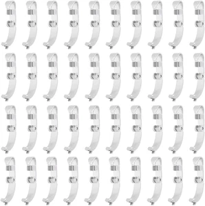 50Pcs Fold over Clasps 11.5Mm Long Stainless Steel Jewelry Clasps Metal Jewelry - Picture 1 of 12